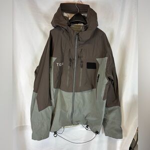 TGF Pockets Fly Fishing Rain Water & Wind Proof Lightweight Jacket Size 2XL Gray